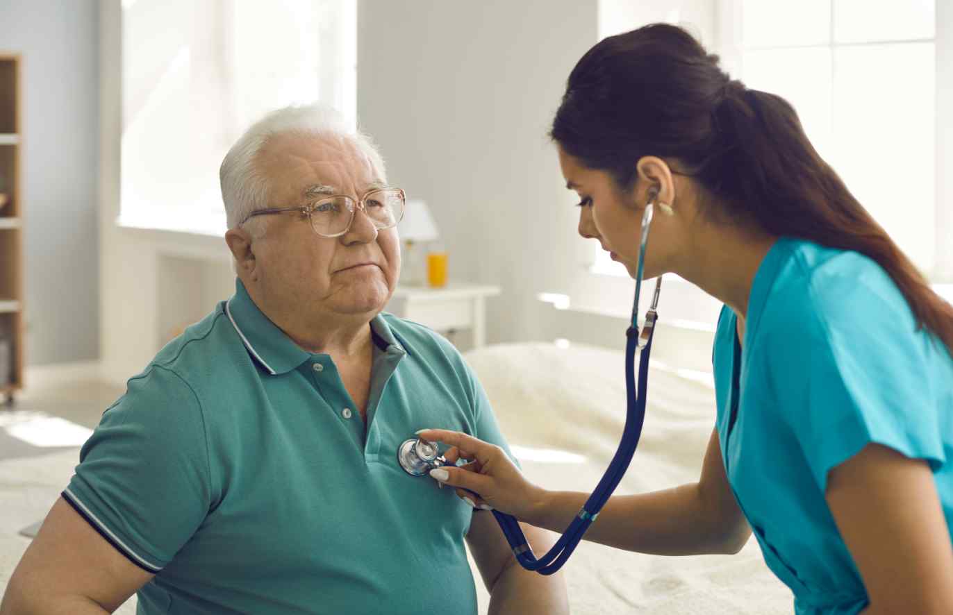 Doctor examing patient