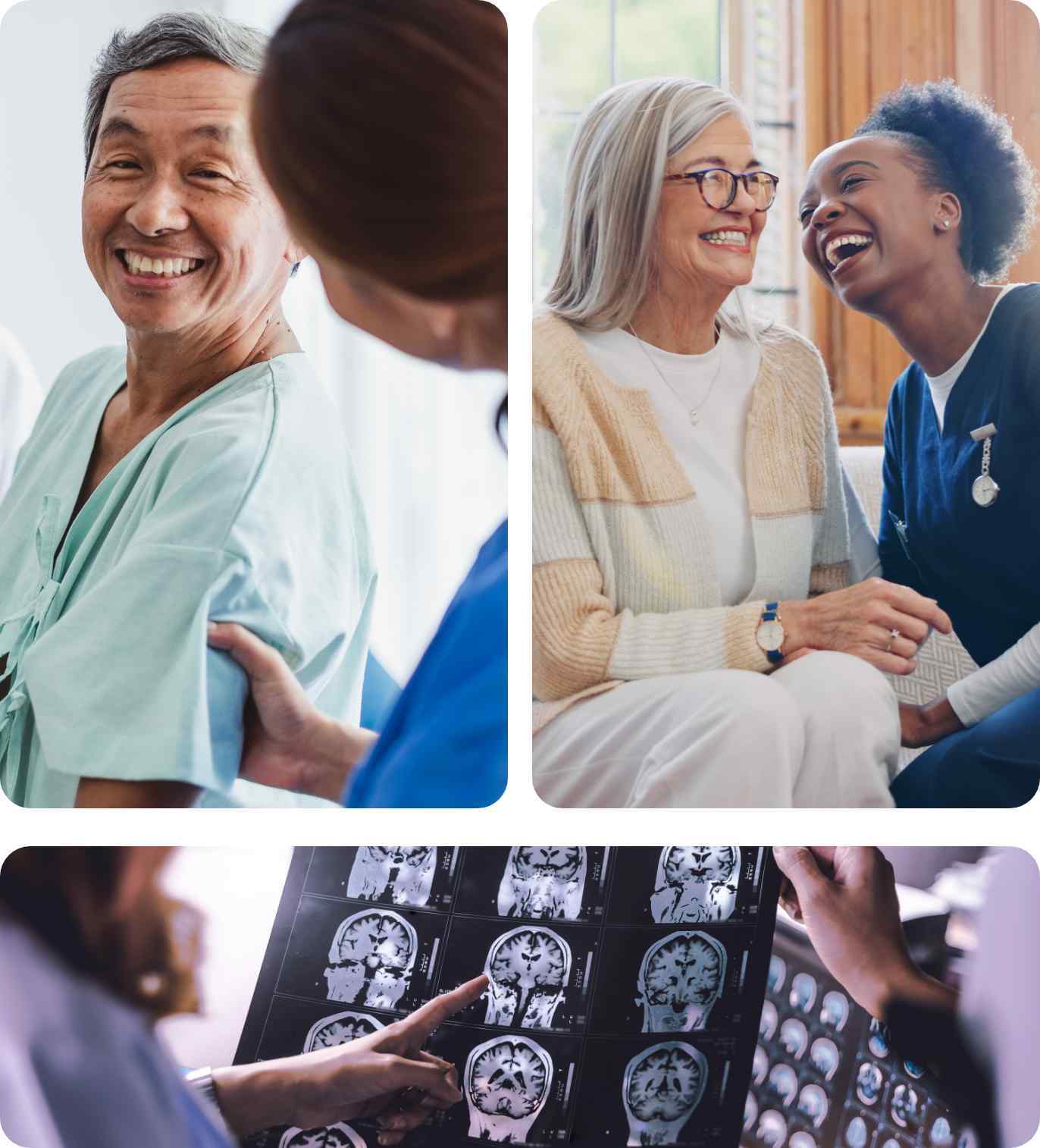 Doctors examining xrays and meeting with patients